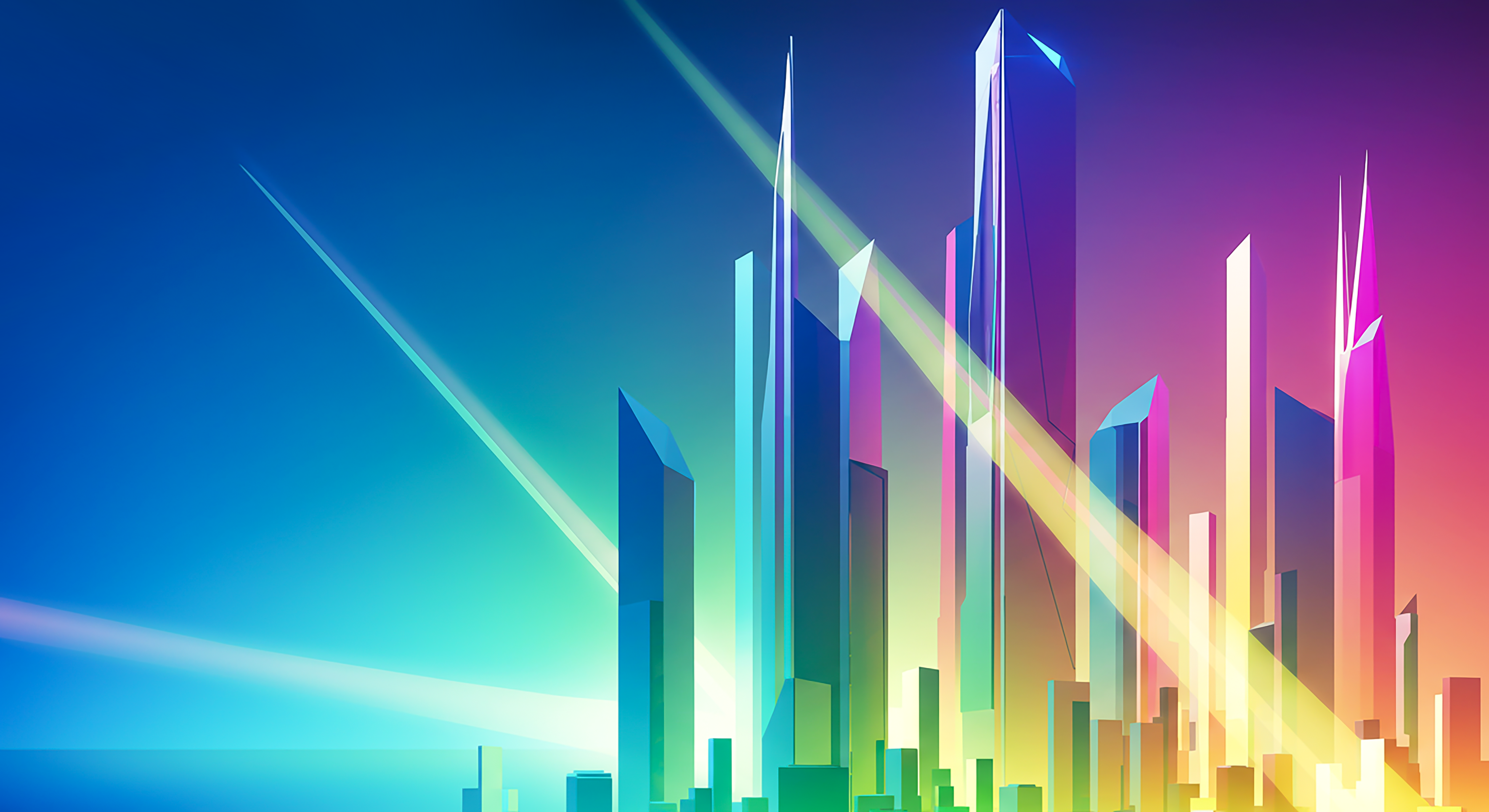 Neon Skyline: A Futuristic Horizon of Light and Glass