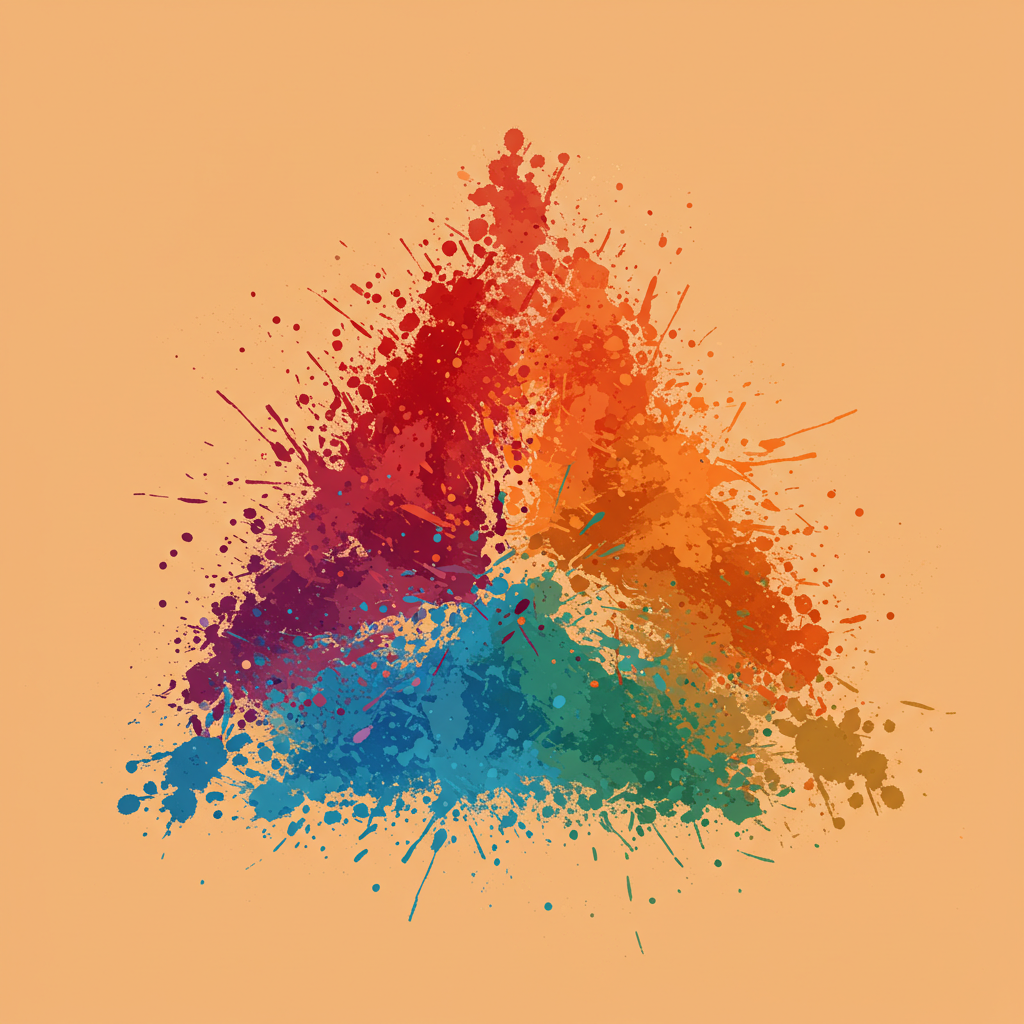 Chromatic Triangle A Cascade of Color
